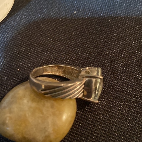 Silver Rhinestone Ring 925 - Picture 3 of 4